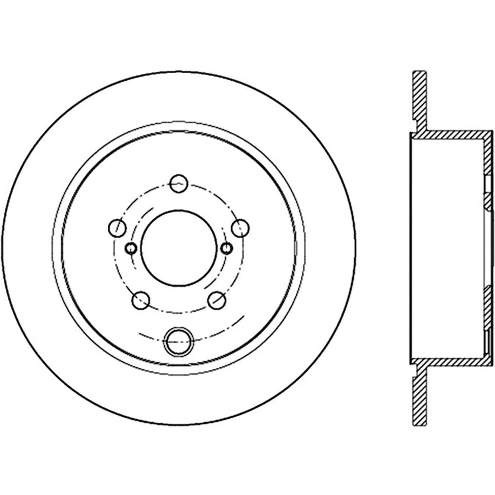 StopTech 126.47035SL Rear Left Slotted Brake Rotor for 2014-2018 Subaru Forester
