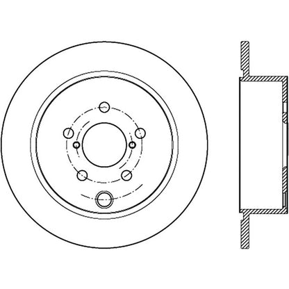 StopTech 126.47035SL Rear Left Slotted Brake Rotor for 2014-2018 Subaru Forester