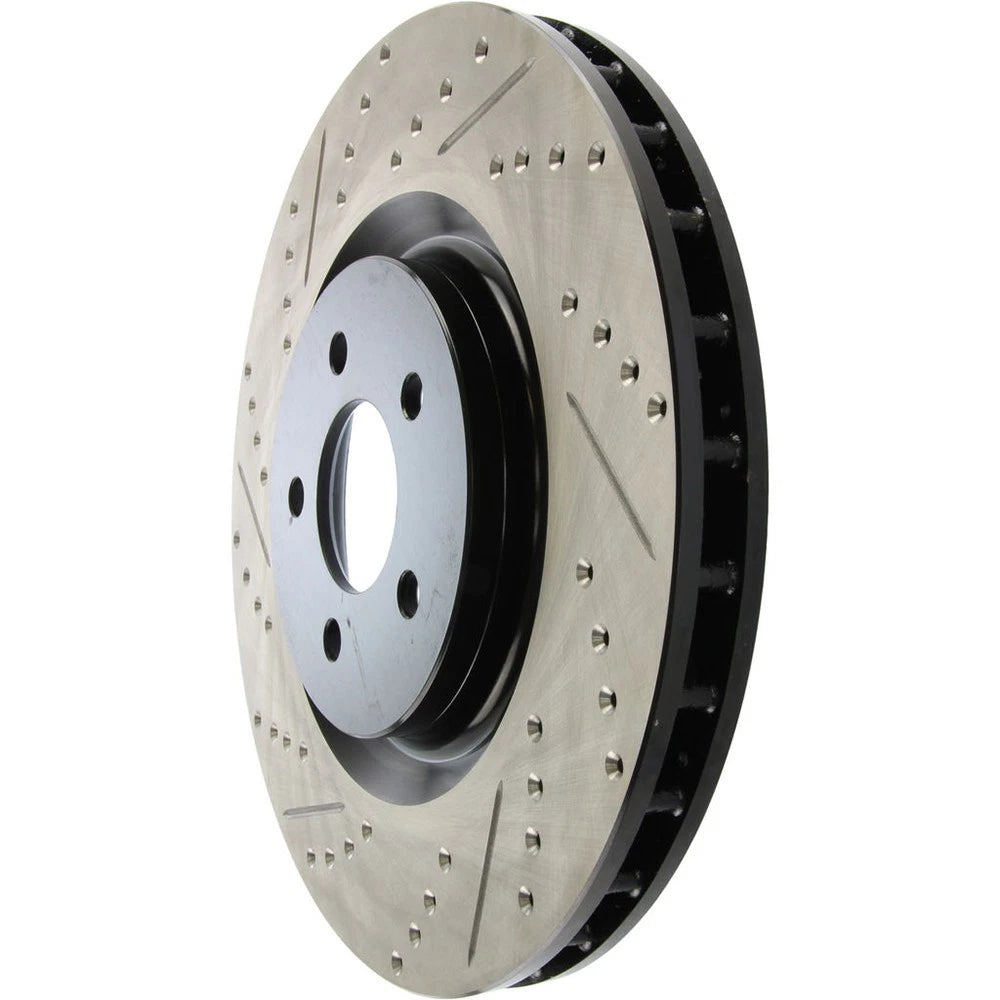 StopTech 127.61089R Front Right Drilled Disc Brake Rotor for 07-14 Ford Mustang