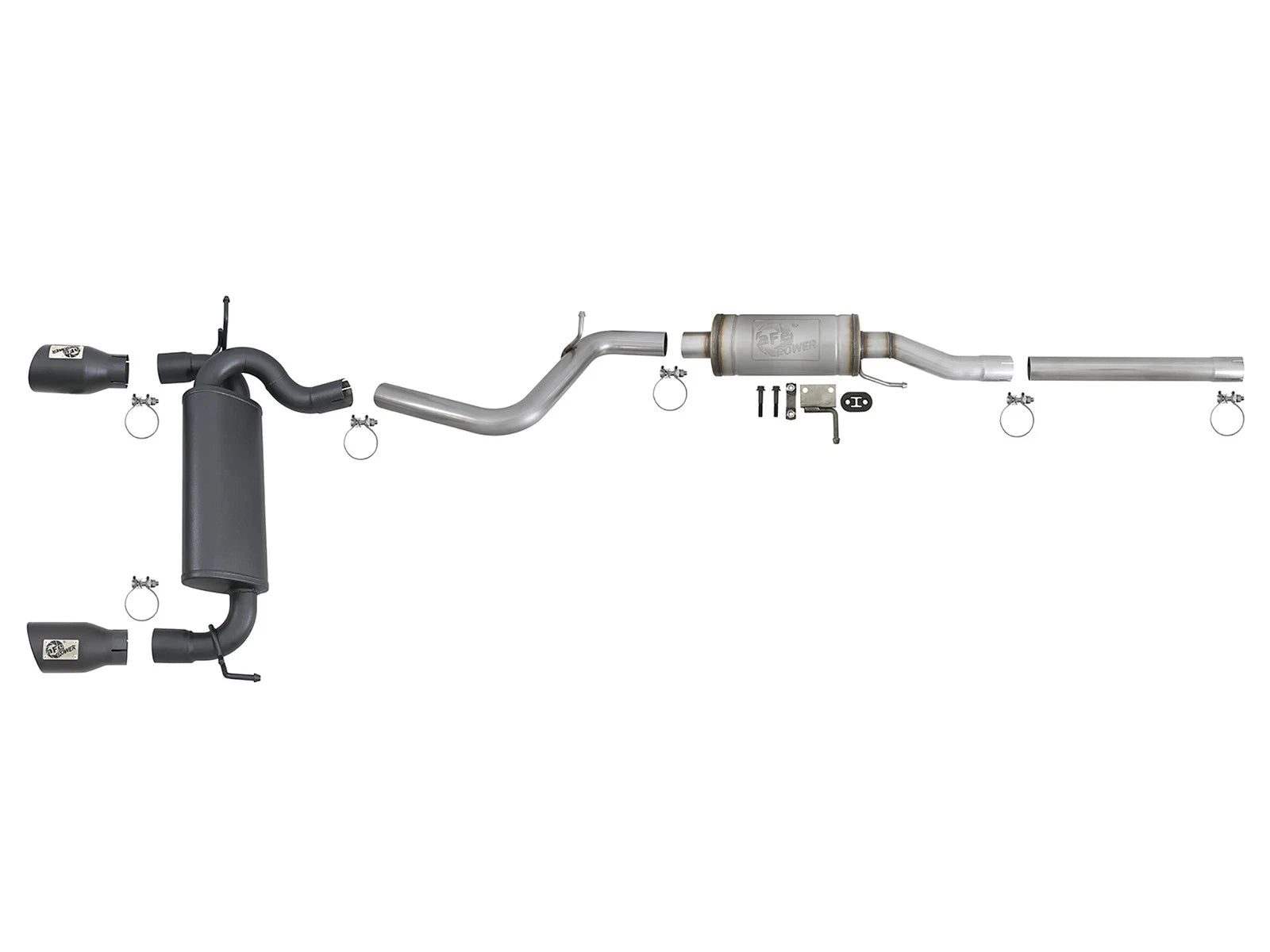 aFe Rebel Series 2.5in 409 SS Cat-Back Exhaust | Jeep Wrangler JK V6 3.6/3.8L (07+) (49-48062-B)