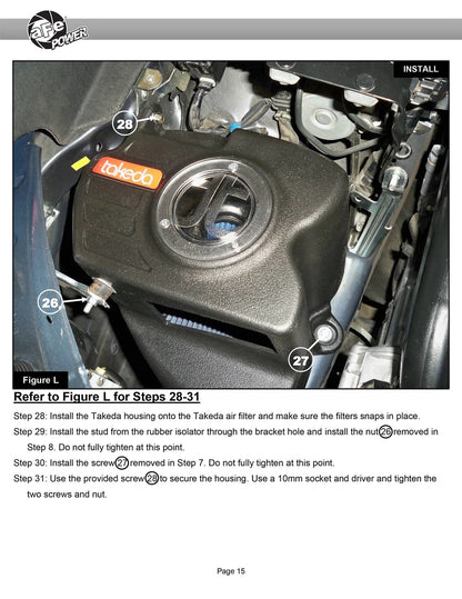 aFe 6" Takeda Intake System w/ Pro 5R Filter | Subaru Forester 14-18 H4-2.0L (56-70049R)