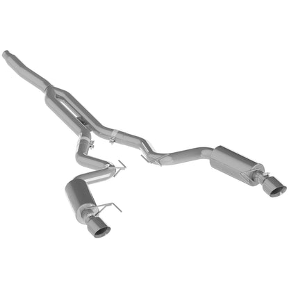 MBRP T409 Stainless Steel 3" Cat-Back - Dual Split Exit | 2015-2024 Ford Mustang EcoBoost (S7274409)