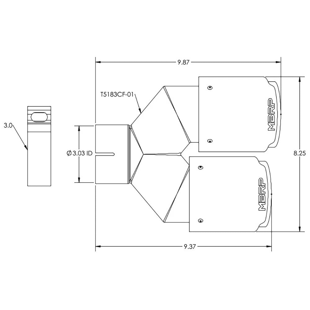 MBRP Dual Wall Angle Cut Dual 4-Inch Outlet | Universal (T5183CF)