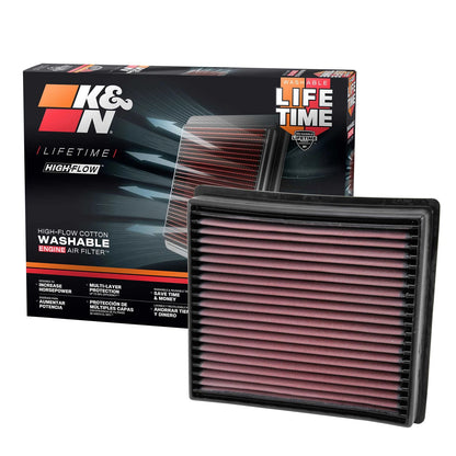 K&N 33-5005 High Flow Performance Air Filter for 13-23 Ram 2500 3500 6.7L Diesel