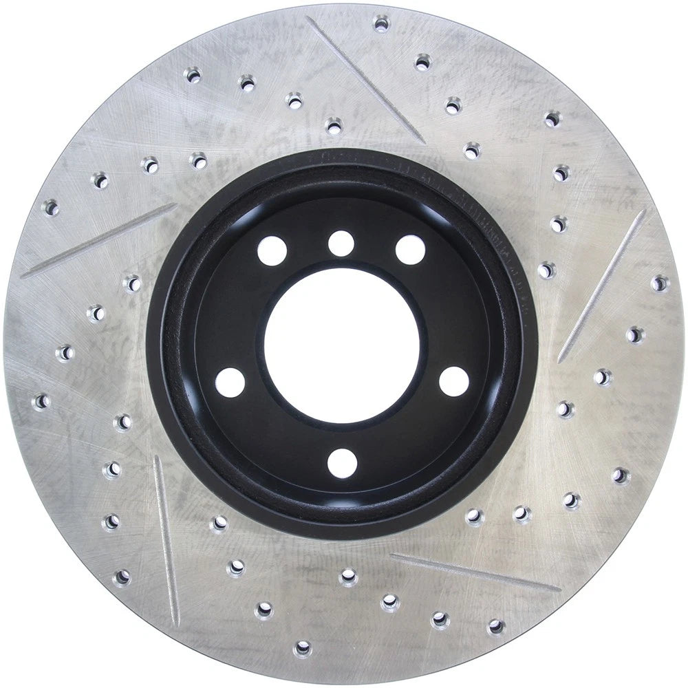 StopTech 127.34108R Front Right Drilled Brake Rotor for 14-18 328d / 07-16 328i