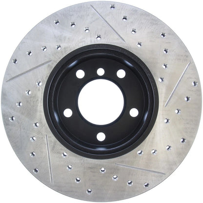 StopTech 127.34108R Front Right Drilled Brake Rotor for 14-18 328d / 07-16 328i