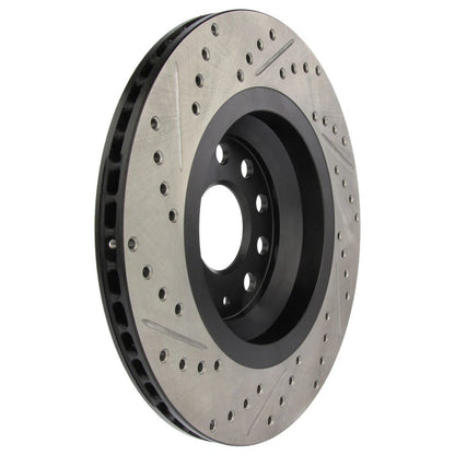StopTech 127.33113L Rear Left Drilled Brake Rotor for 2008-19 Audi S3 / 09-17 CC