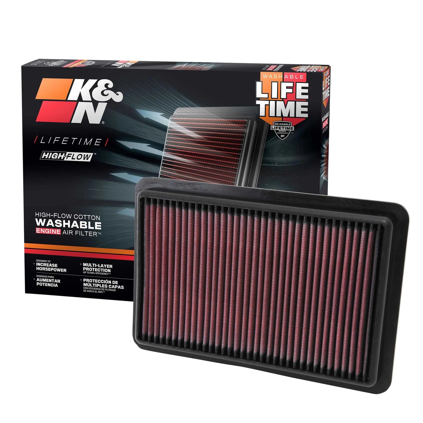 K&N Engineering Replacement Air Filter: Mazda 3 Skyactiv 2012 - 2013 / CX-5 2013 - 2014 / 6 2014