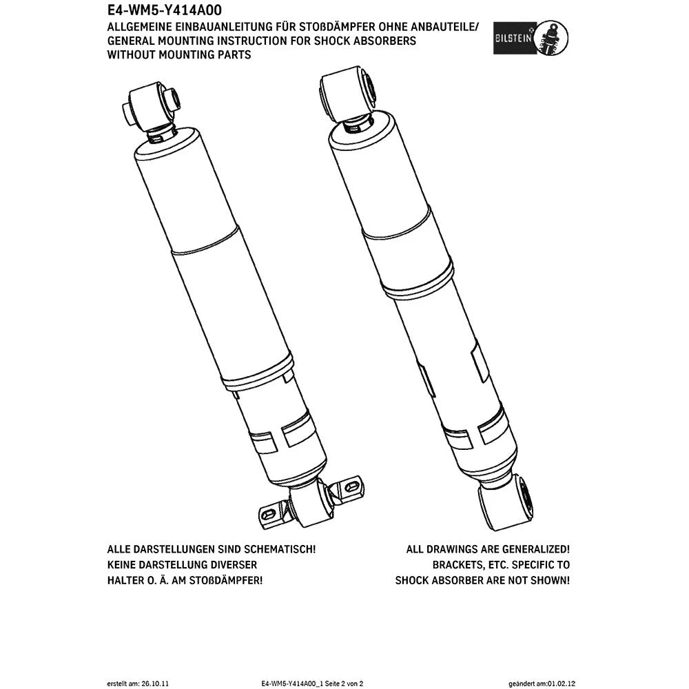 Bilstein B6 1986-1991 Volkswagen Vanagon Rear Monotube Shock Absorber