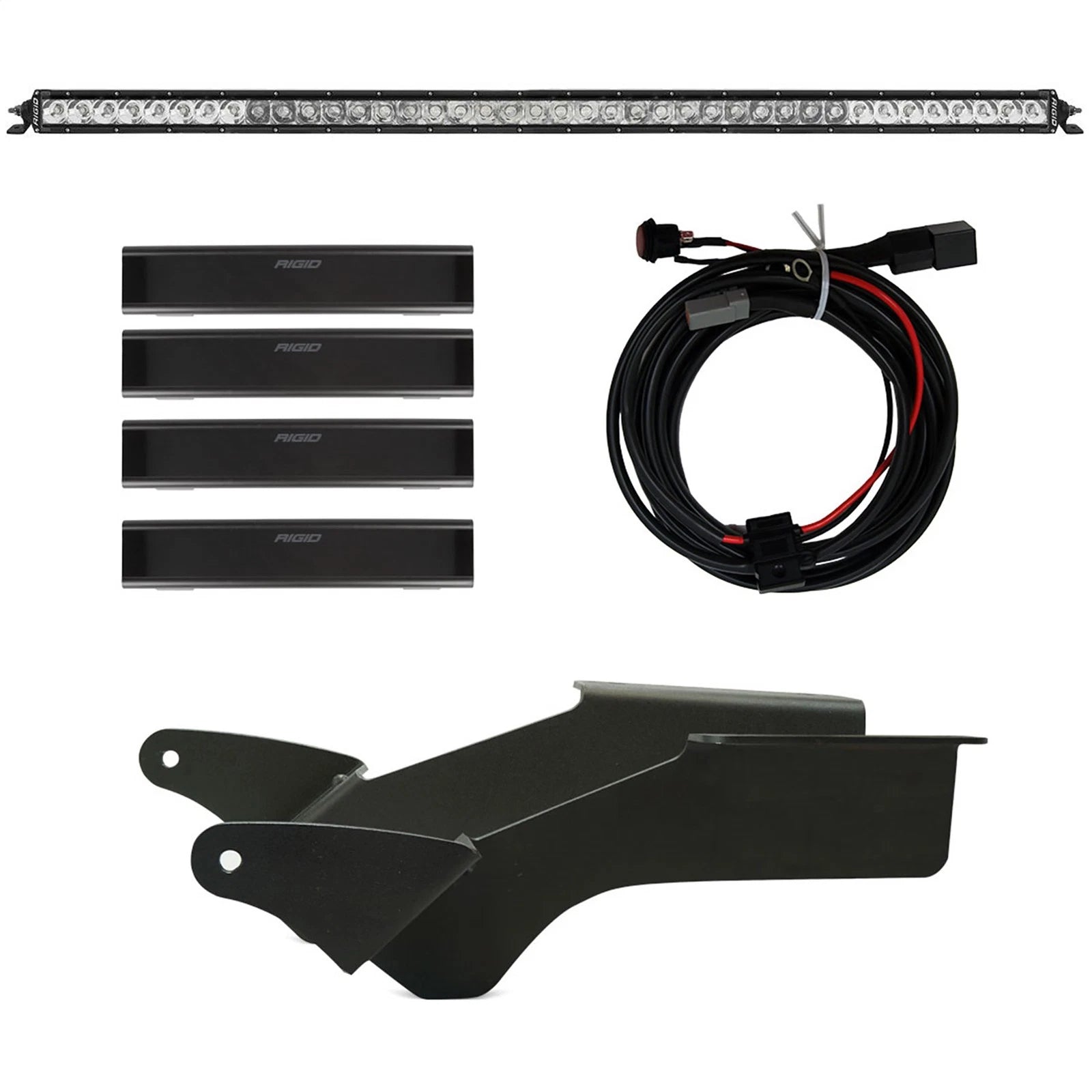 Rigid 46726 SR-Series 40 inch Roof Rack LED Light Bar Black for 2021-2024 Bronco
