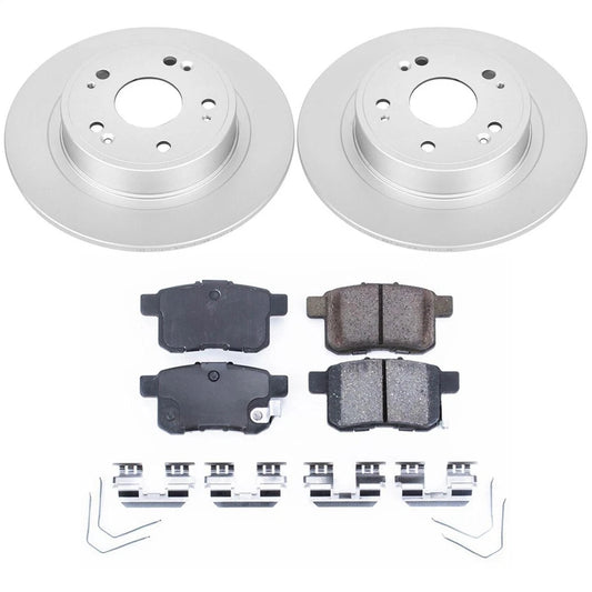 PowerStop CRK5368 Rear Disc Brake Kit Rotors Pads for 2011-14 TSX / 11-17 Accord