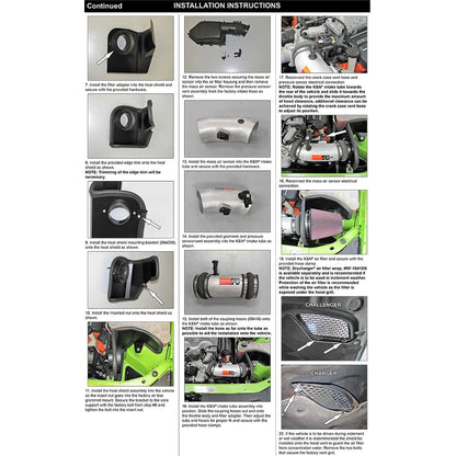 K&N Typhoon Air Intake System | 2015-2016 Dodge Charger/Challenger SRT Hellcat (69-2550TTK)