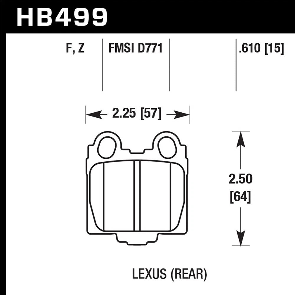 Hawk Performance Street Rear Brake Pads | Lexus IS300 (2000–2005) (HB499F.610)