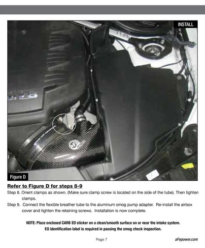 aFe Black Series Stage-2 Carbon Fiber Cold Air Intake | BMW M3 (08-13) E9X V8 (51-31662-C)
