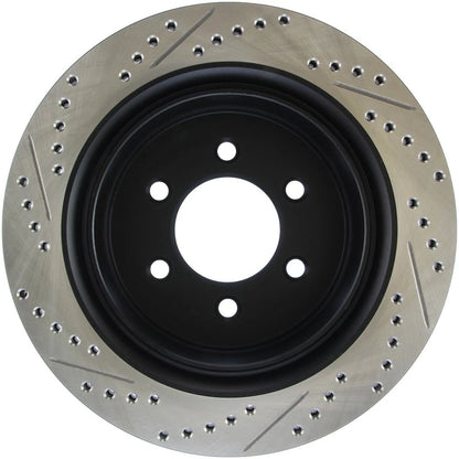StopTech 127.65135L Rear Left Drilled Slotted Disc Brake Rotor for 2012-20 F-150