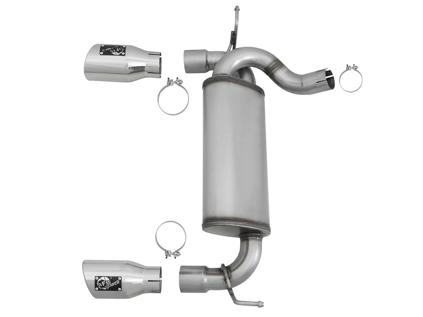 aFe 2.5in 409 SS Axle-Back Exhaust | Jeep Wrangler JK V6 3.6/3.8L (07+) (49-48061-P)
