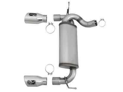 aFe 2.5in 409 SS Axle-Back Exhaust | Jeep Wrangler JK V6 3.6/3.8L (07+) (49-48061-P)