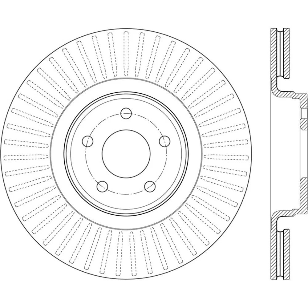 StopTech 126.65146SL Front Left Slotted Brake Rotor for 13-18 Focus / 15-19 MKC