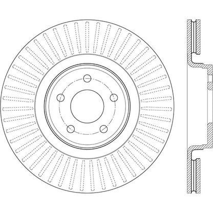 StopTech 126.65146SL Front Left Slotted Brake Rotor for 13-18 Focus / 15-19 MKC