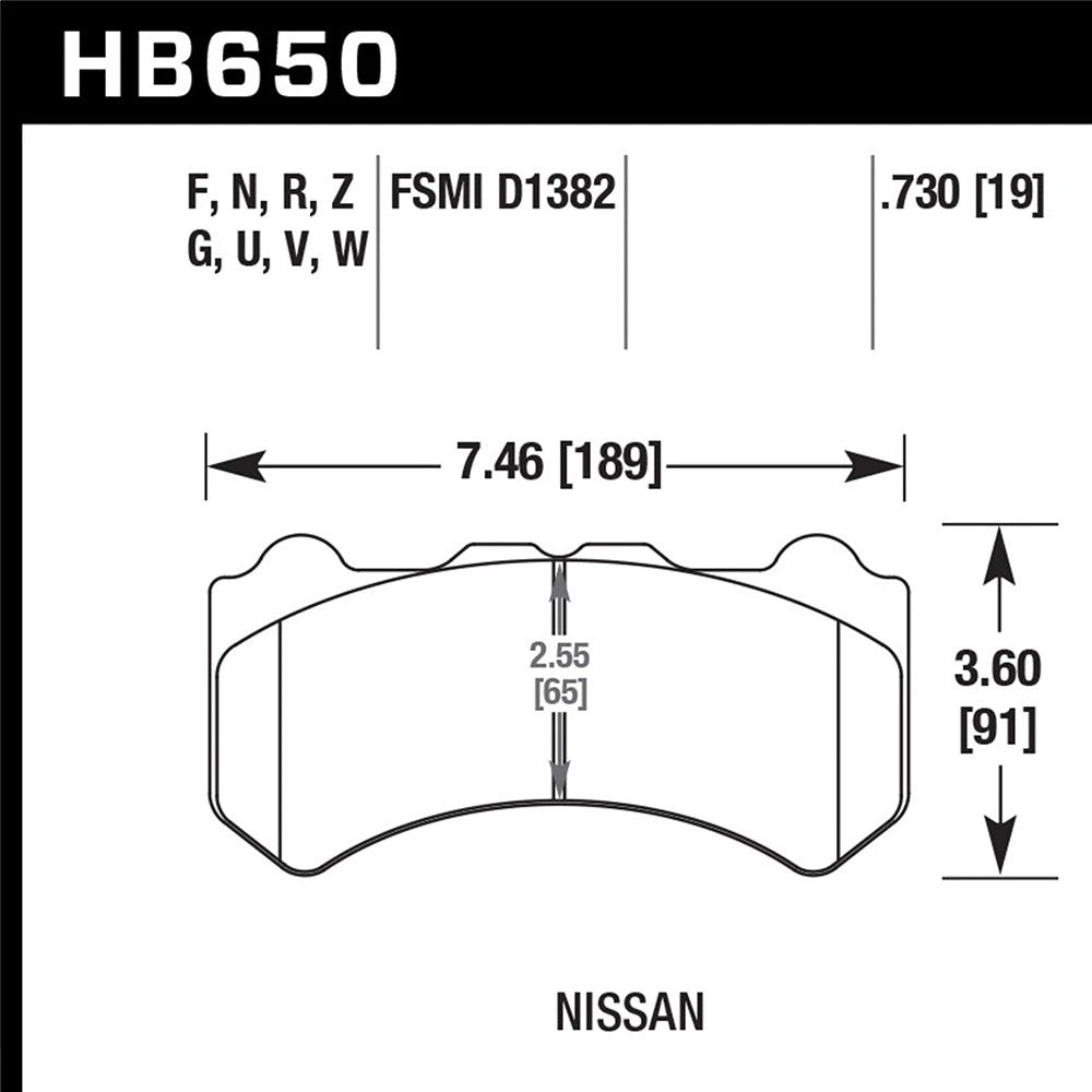 Hawk Performance HPS Front Brake Pads | 2009-2016 Nissan R35 GT-R (HB650F.730)
