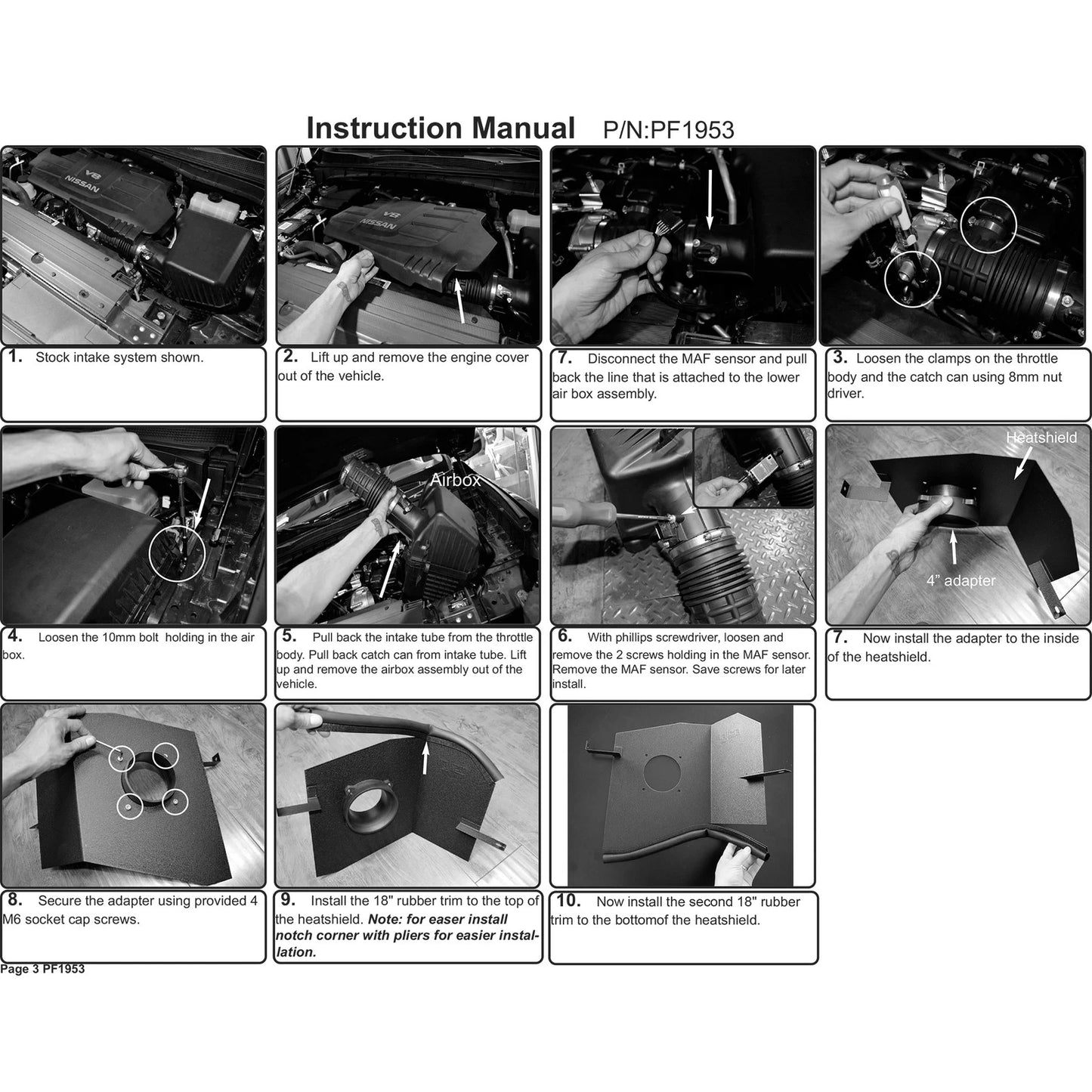 Injen Wrinkle Black Power-Flow Air Intake System | Nissan Titan (17-24) / Armada (17-24) / Titan XD (17-26) (PF1953WB)