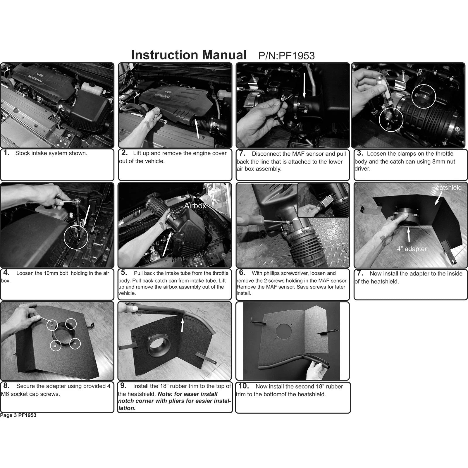 Injen Wrinkle Black Power-Flow Air Intake System | Nissan Titan (17-24) / Armada (17-24) / Titan XD (17-26) (PF1953WB)