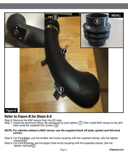 aFe 09-14 Ford Edge V6 3.5L Magnum FORCE Stage-2 Pro 5R Cold Air Intake (54-12842)
