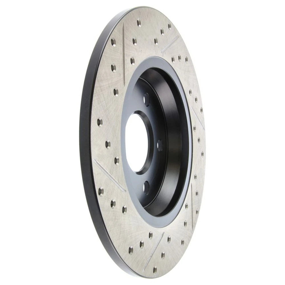 StopTech 127.33127L Rear Left Drilled Disc Brake Rotor for 2009-19 A4 / 09-17 Q5