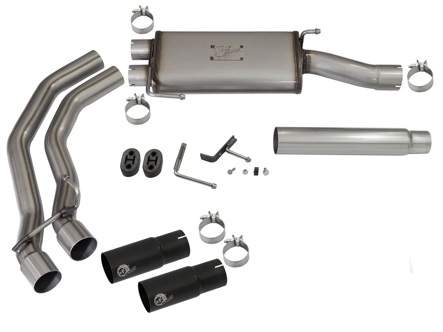 aFe 3in to 2.5in SS Cat-Back Exhaust w/ Black Tip | Ford F150 (04-08) V8 4.6/5.4L (49-43079-B)
