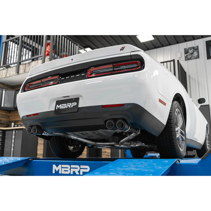 MBRP 3in Quad D&S Cat-Back Exhaust w/ CF Tips | Dodge Challenger 15-16 (S71163CF)