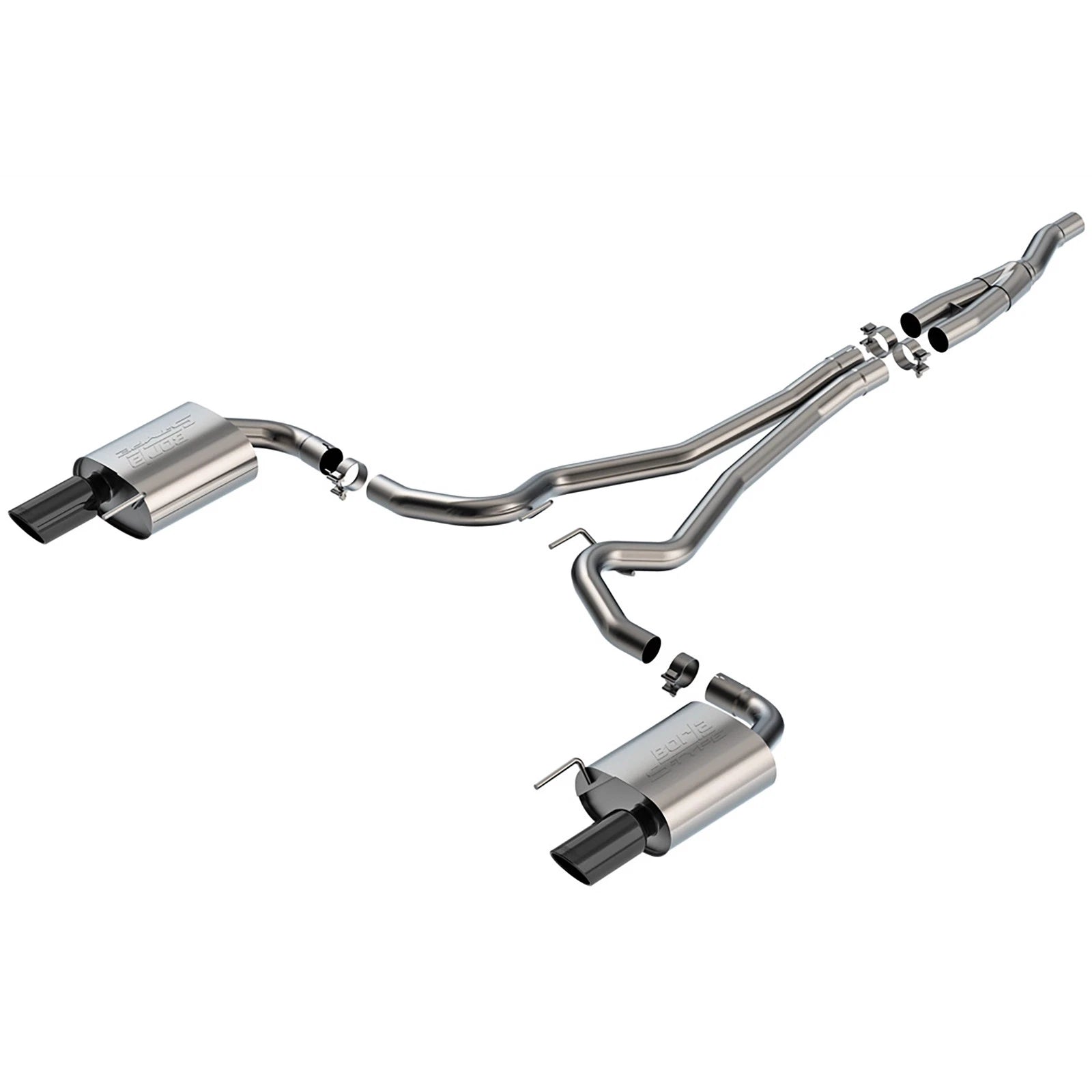 Borla 2.50 S-Type Black Chrome Catback Exhaust | Ford Mustang (24) (140979BC)