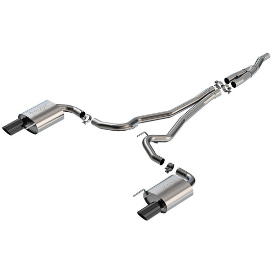 Borla 2.50 S-Type Black Chrome Catback Exhaust | Ford Mustang (24) (140979BC)