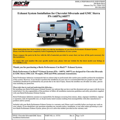 Borla Cat-Back Exhaust System - ATAK | Multiple Fitments (140577)
