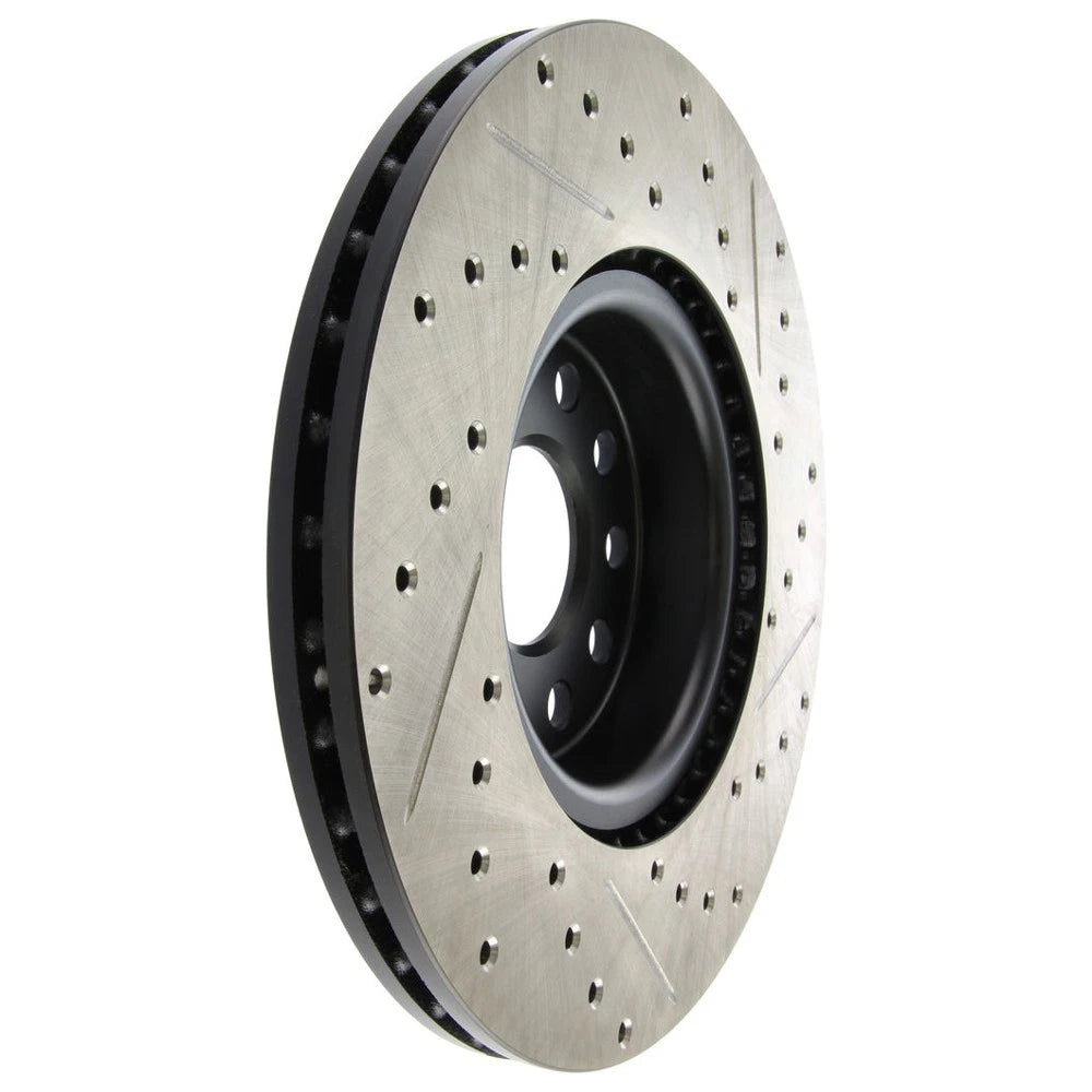 StopTech 127.33098R Front Right Drilled Brake Rotor for 06-18 GTI / 06-21 Passat