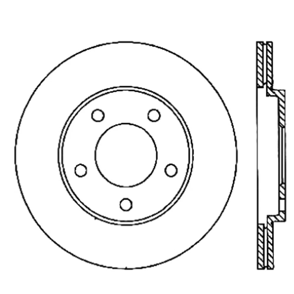 StopTech 126.61087SL Rear Left Slotted Brake Disc Rotor for 2005-14 Ford Mustang