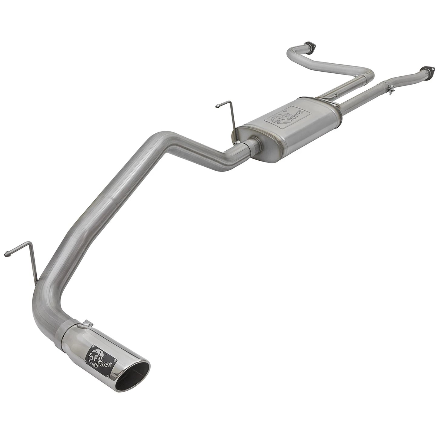 aFe 2-1/2" Cat-Back Exhaust System w/ Polished Tip | Nissan Titan XD V8 5.6L (16-17) (49-46125-P)
