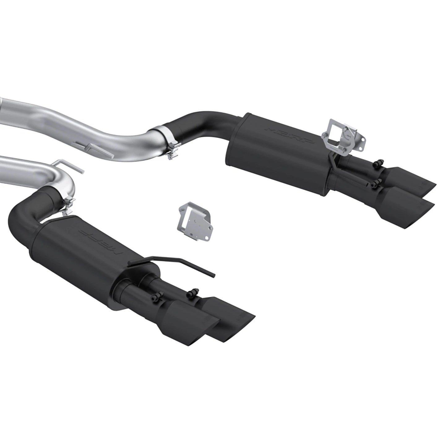 MBRP 3in Cat-Back Dual Split Rear Exhaust | Ford Mustang GT 5.0L (24+) Quad Black Tips (S7280BLK)