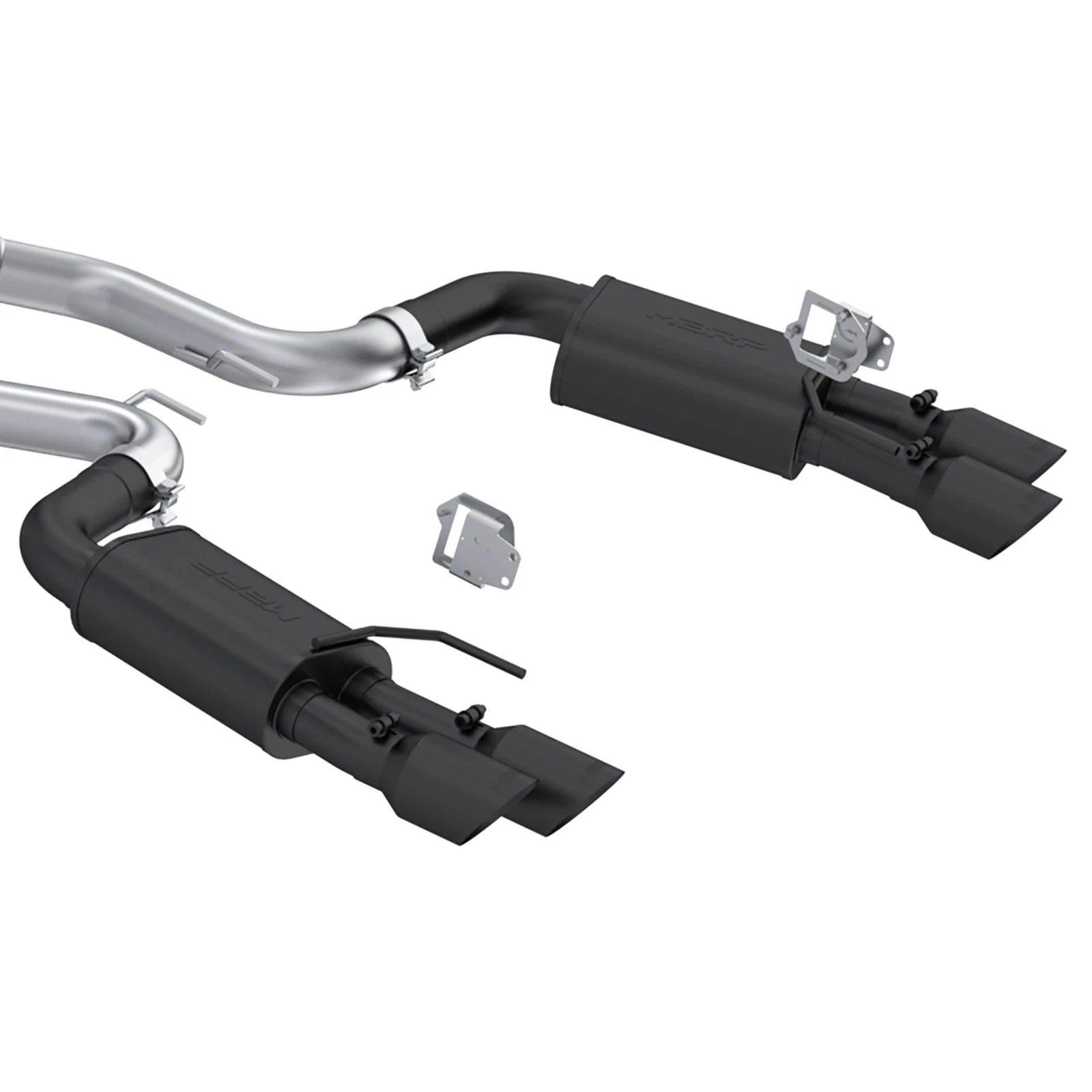 MBRP 3in Cat-Back Dual Split Rear Exhaust | Ford Mustang GT 5.0L (24+) Quad Black Tips (S7280BLK)