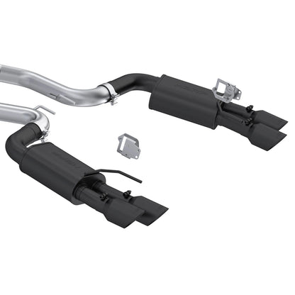 MBRP 3in Cat-Back Dual Split Rear Exhaust | Ford Mustang GT 5.0L (24+) Quad Black Tips (S7280BLK)