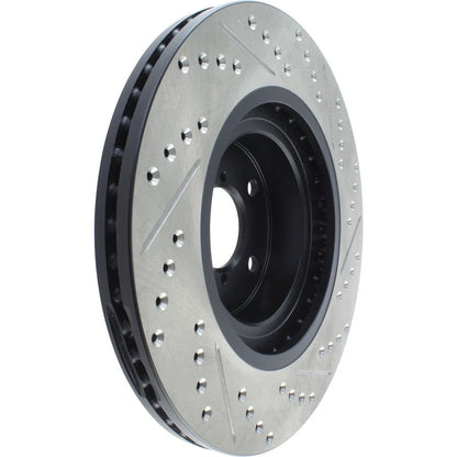 StopTech 127.47021R Front Right Drilled Brake Rotor for 2009-18 Subaru Forester