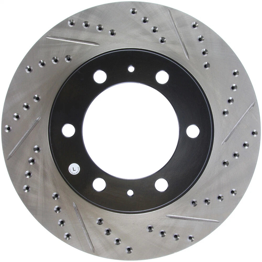 StopTech 127.44129L Front Left Drilled Disc Brake Rotor for 05-19 Toyota Tacoma
