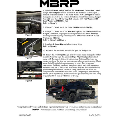 MBRP 4.5L/5.3L Pre-Axle D&S Cat-Back Exhaust w/ 4in OD Tip | Chevy 1500 (S5092BLK)