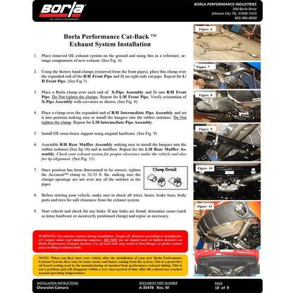 Borla Cat-Back Exhaust System - ATAK | 2012-2015 Chevrolet Camaro Coupe 6.2L (140495)