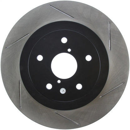 Stoptech Power Slot Rear Slotted Brake Rotor | 2005-2007 Subaru WRX STI (126.47023SL)