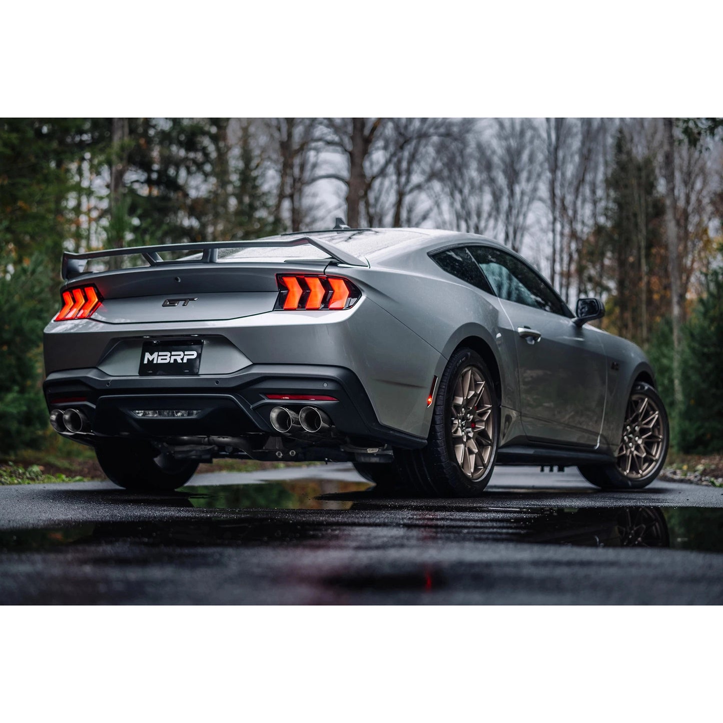 MBRP Armor Pro 3in T304 SS Cat-Back Dual Split Exhaust | Ford Mustang 5.0L (24+) (S7282304)