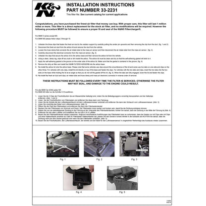 K&N Replacement Air Filter | Multiple BMW Fitments (33-2231)