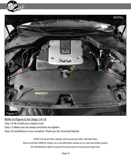 aFe Takeda Stage-2 Pro 5R Cold Air Intake System | Infiniti Q50 (14-15) (TR-3019B-R)