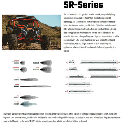 Rigid Industries Rigid SR-Series Pro LED Light - Driving / 6in / Black Housing / Each (RIG906613)