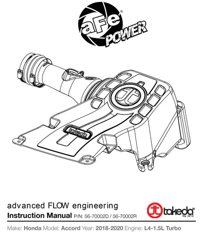 aFe Takeda Momentum Pro 5R Cold Air Intake | Honda Accord I4 1.5L (18) (56-70002R)