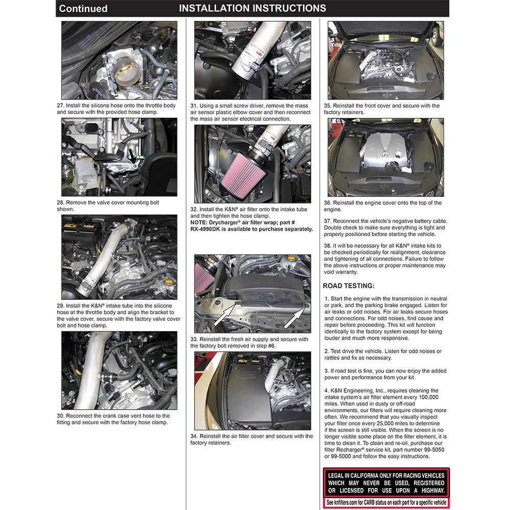 K&N Typhoon Intake | Lexus GS35 V6-3.5L (07-09) (69-8702TP)